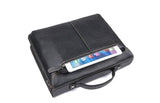 black leather designer laptop bag