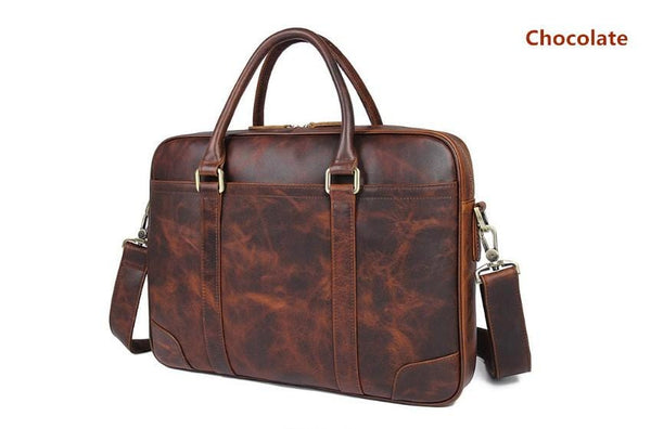 chocolate leather hp laptop bag