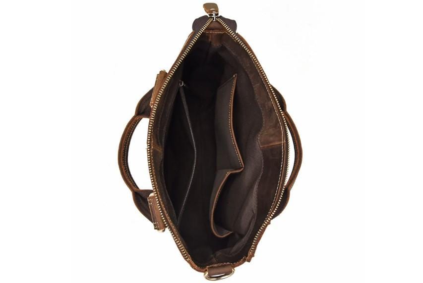 Genuine Leather Mens Clutch Bag Briefcase 12 Inches Large Handbag