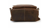 distressed brown leather diaper bag backpack purse