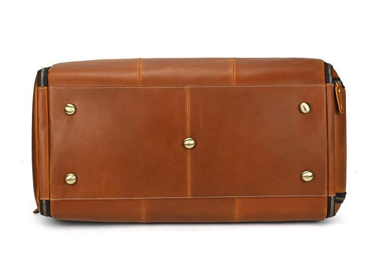 men's leather duffle bag