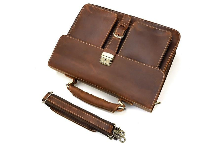 handmade brown laptop bags