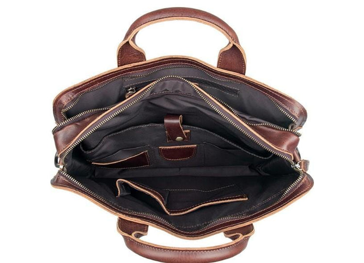 handmade leather designer laptop bag