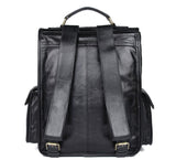 large black leather backpack