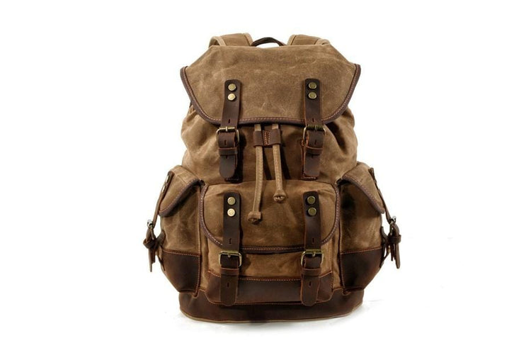 coffee canvas computer backpack
