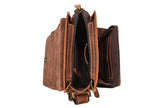 womens leather messenger satchel bag