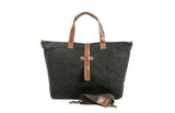 black canvas handbag tote