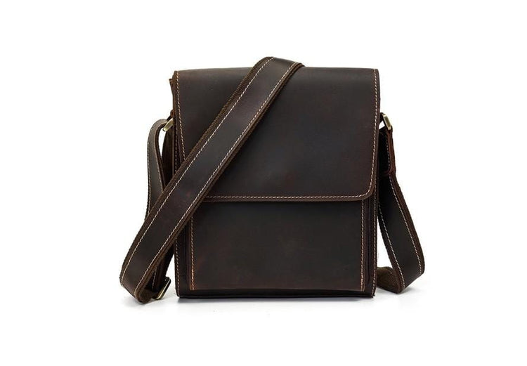 handmade leather messenger bag for men