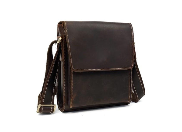 mens leather shoulder bag for business