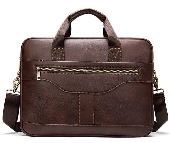 Leather Laptop Messenger Bag Brown Handbag – LeatherNeo