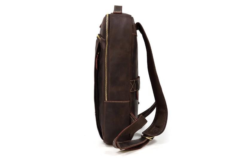 Dark Brown Leather Backpack Dark Brown Leather Backpack