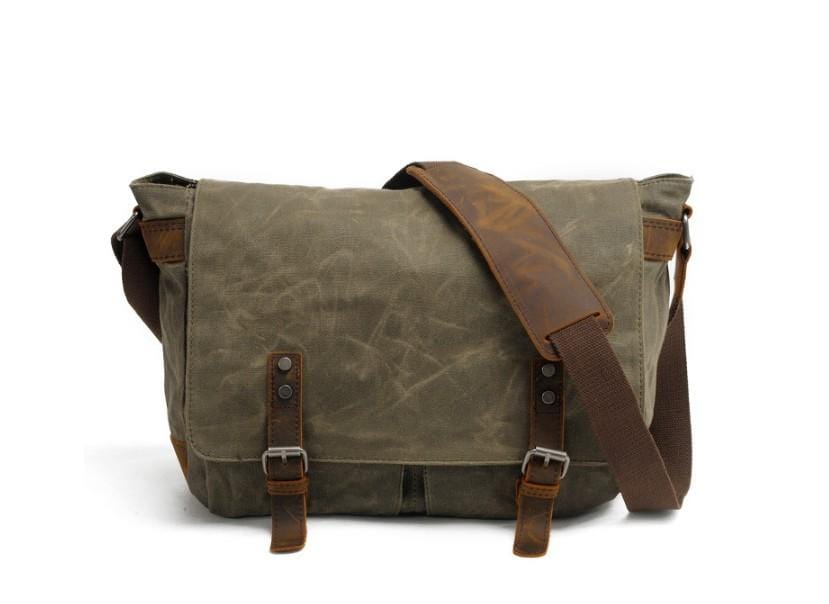 Personalized Waxed Canvas Messenger Bag Men Satchel Briefcase Vintage  Crossbody Bag Canvas Shoulder Bag Laptop Bag Unique Groomsmen Gifts