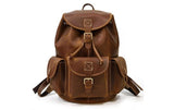 mens large leather backpack purse