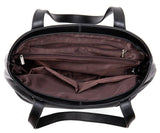 designer black leather tote bag shoulder handbag 