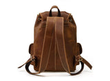 brown large leather backpack purse