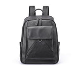 Travel Minimalist Large Black Leather Backpack