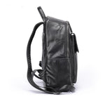 Small Minimalist Large Black Leather Backpack