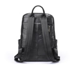 Minimalist Large Black Leather Backpack Purse Bag