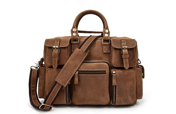 leather travel duffel bag