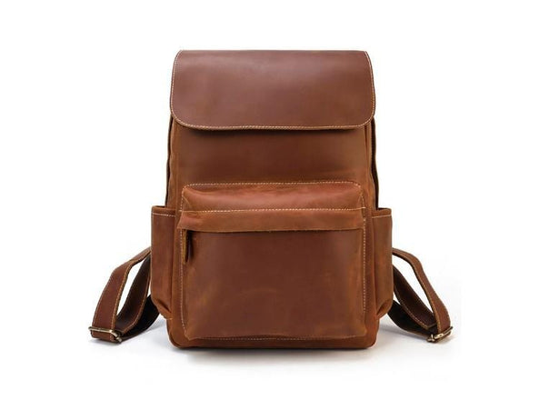 brown mini leather backpack purse