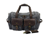 grey duffle bags canvas for men
