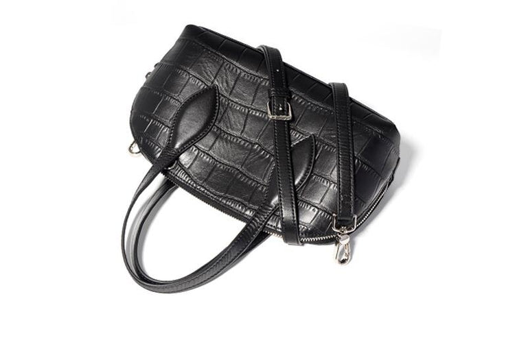 Black Women's Crococdile Leather Handbag