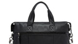 black convertible leather messenger backpack