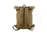 army green schook canvas backpack
