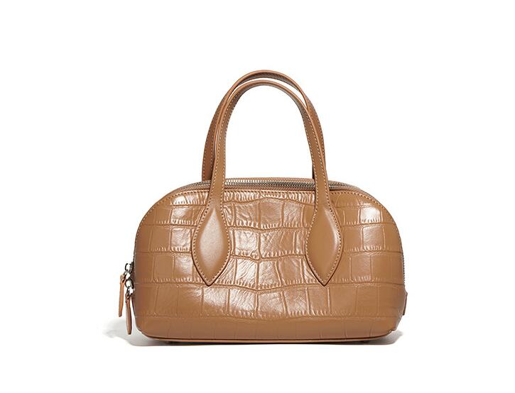 Light Brown Women's Crococdile Leather Tote Handbag