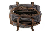 leather mens weekender bag with canvas