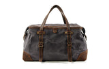canvas leather travel luggage bag