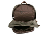 grey canvas backpack rucksack