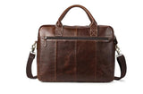 16 distressed leather messenger laptop bag for men women