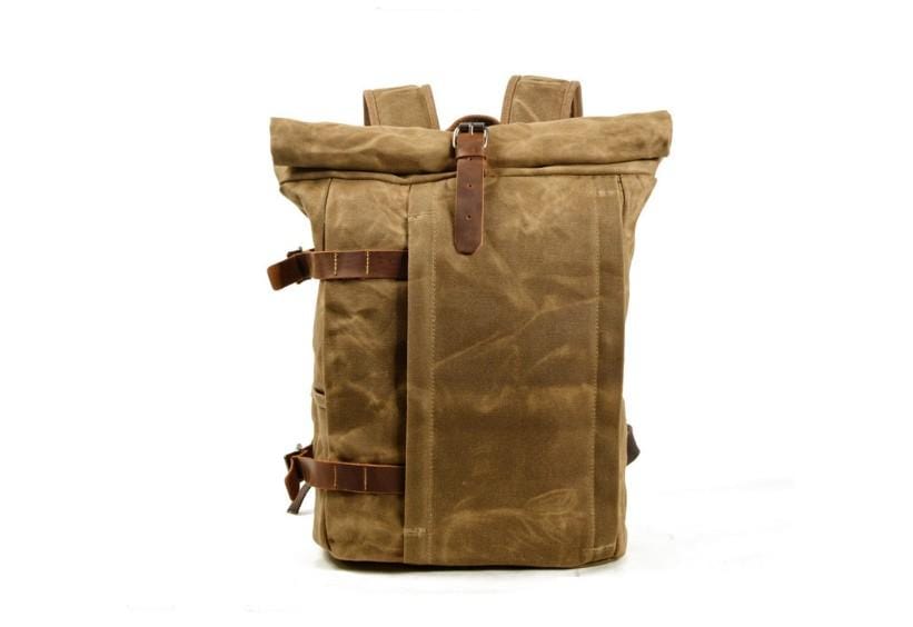 Black, Brown or Green Large Canvas Backpack - Fashionable Rucksack Bag ...