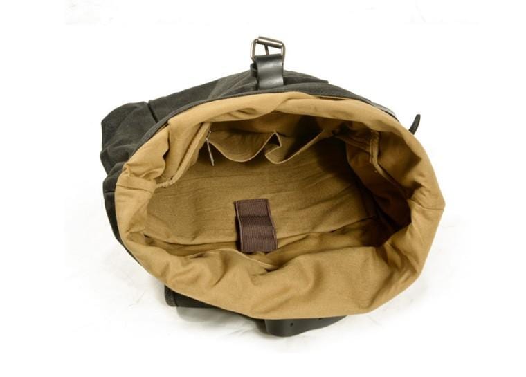 Black, Brown or Green Large Canvas Backpack - Fashionable Rucksack Bag –  LeatherNeo