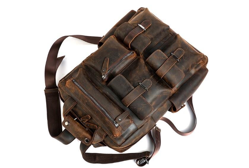 Brown Leather Laptop Backpack Purse Brown Leather Laptop Backpack Purse