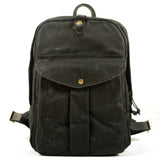 black large canvas backpack purse bag