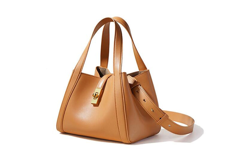 Small Women's Leather Tote Crossbody Handbag
