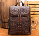 brown Large Black Leather Backpack Bag