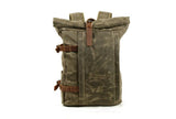 army green canvas fashion backpack