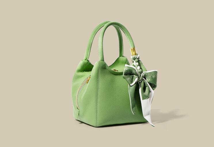 Green Small Women's Leather Tote Crossbody Handbag