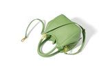 Grüne kleine Damen Leder Tote Crossbody Handtasche
