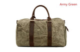 mens leather canvas outdoor duffel