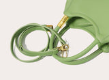 Green Small Women's Leather Tote Crossbody Handbag