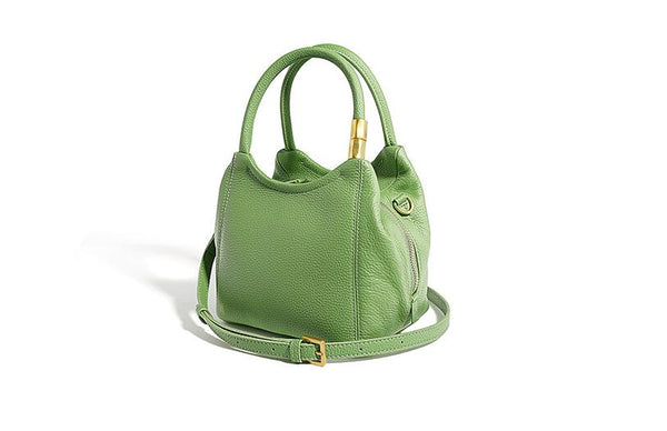 Grüne kleine Damen Leder Tote Crossbody Handtasche