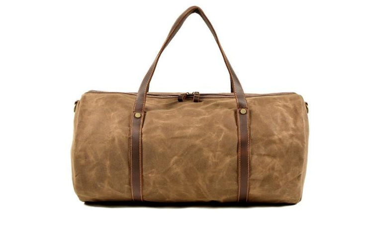 mens waxed canvas travel bag