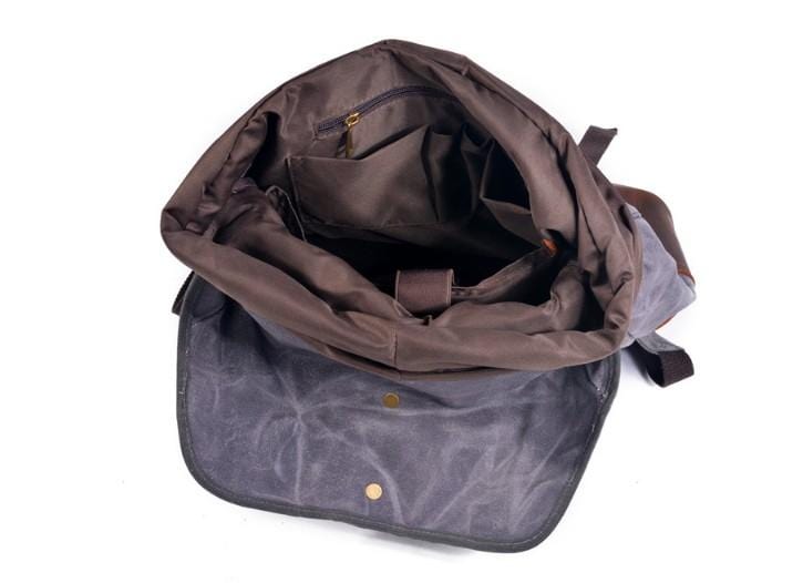 grey canvas backpack bags