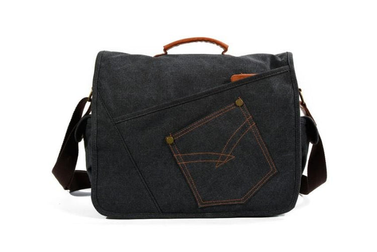 ipad Denim Canvas Messenger Bag Leather Handbags