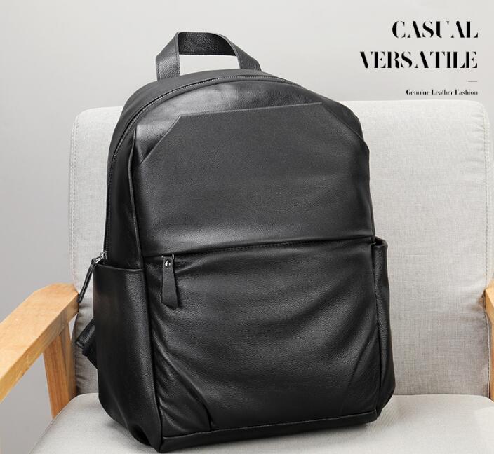 designer leather backpack black Luxury black leather backpack bag – LeatherNeo
