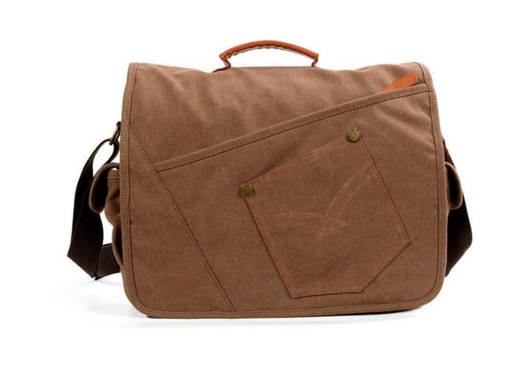 Denim Canvas Messenger Bag Leather Handbags